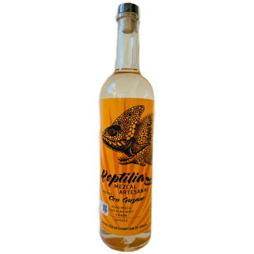 Reptilia Mezcal Con Gusano Orange bottle