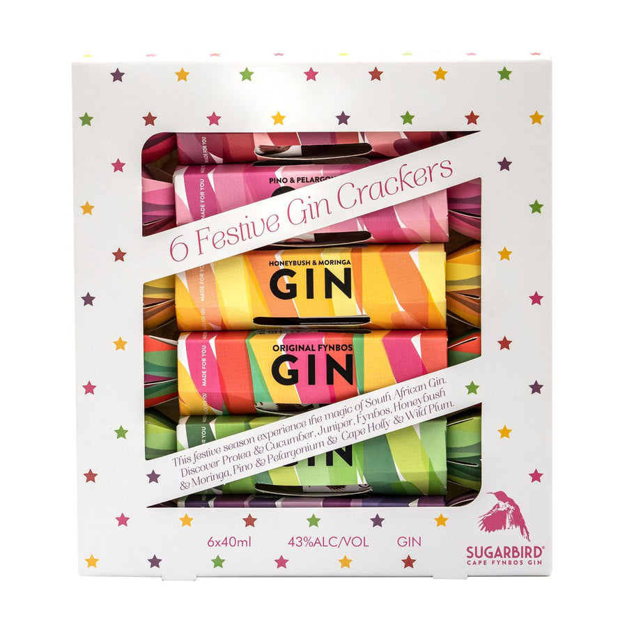 Sugarbird Gin Crackers 6 x 40ml